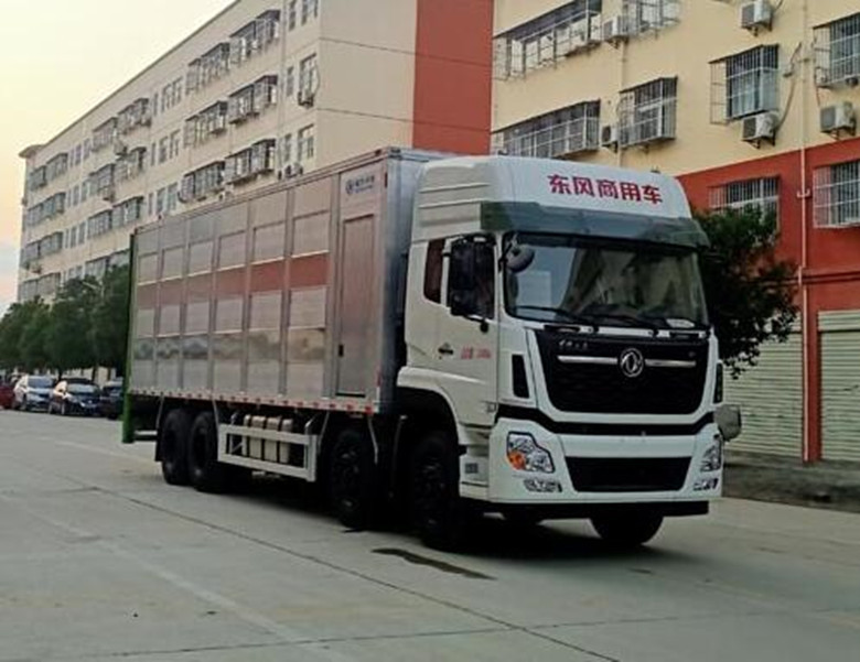 前四后八畜禽運輸車,東風天龍畜禽運輸車價格