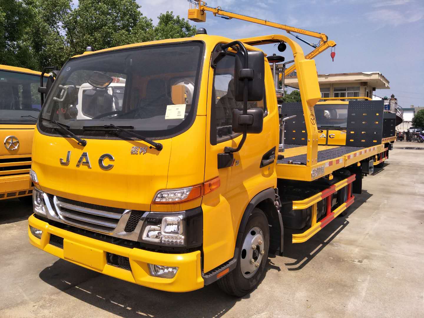 3吨蓝牌江淮骏铃一拖二救援拖车