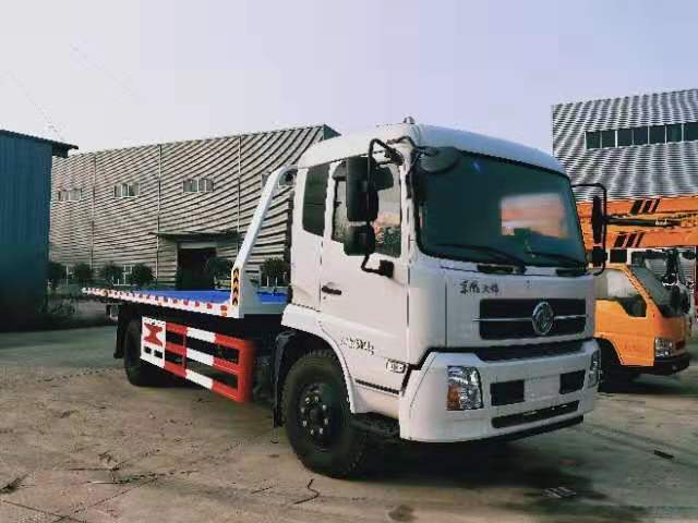 东风天锦7.2米大平板道路清障救援拖车