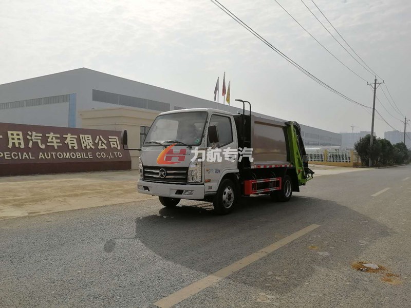 国六蓝牌凯马4方压缩式垃圾车厂家直销-力航汽车网图片