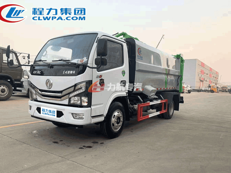 国六东风多利卡蓝牌自装卸式垃圾车-力航汽车网图片