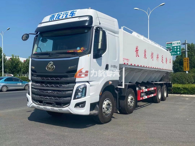 柳汽前四后八散装饲料运输车(40方）图片